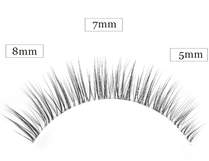 Накладные ресницы, 3 пары/партия, сделанные полностью вручную натуральные Прозрачные терьер Поддельные ресницы короткий параграф голые макияж ресницы Faux Cils