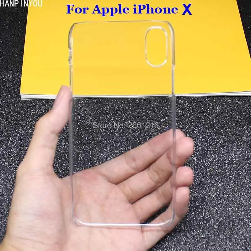 For Apple IPhone X 5 8 Hard PC Case Ultra Thin Clear Hard Plastic DIY