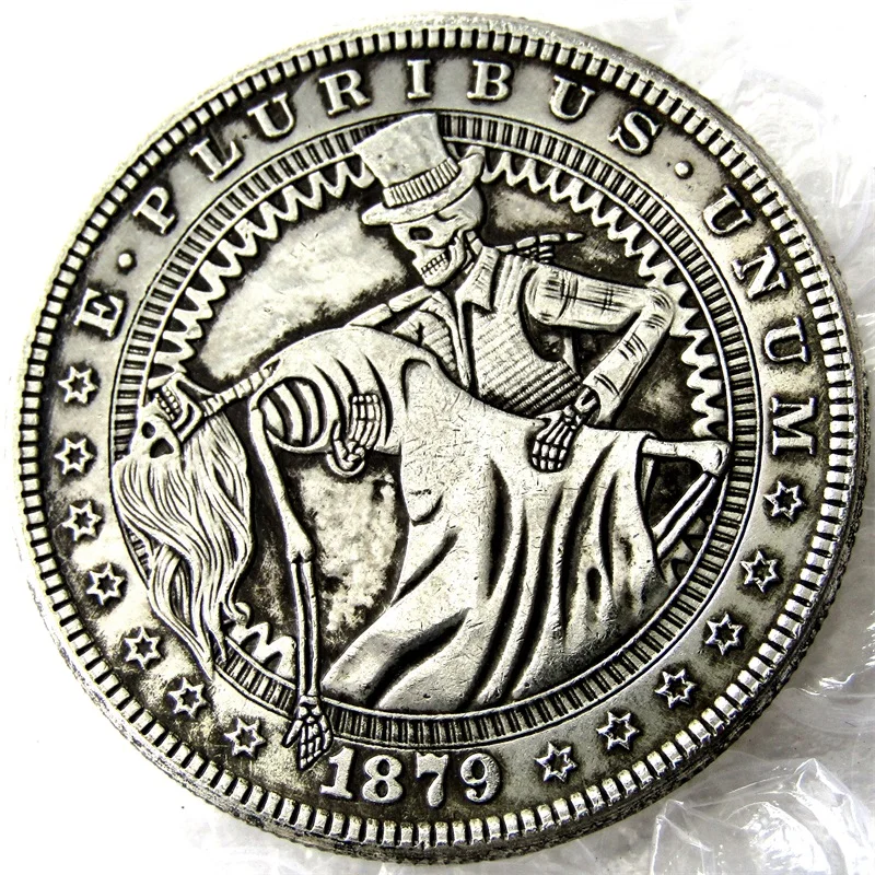 

HB(33)US Hobo 1879 Morgan Dollar In Dancing Creative Coin Pressed Copy Coins