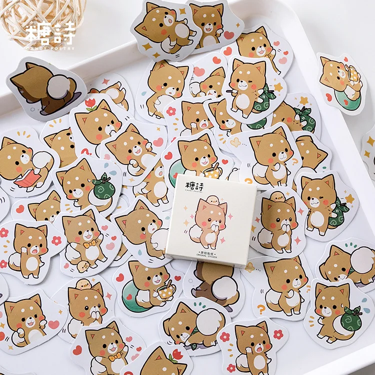 

40 Pcs/Lot Cute Puppy Wall Stickers Refrigerator Black Sticker Butterfly Pattern Home Decoration Kitchen Wall Art Mural