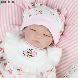 Reborn baby doll 45 см Высокое качество ручной работы Мягкие силиконовые закрывающие глаза для маленьких девочек детские игрушки для детей подарок