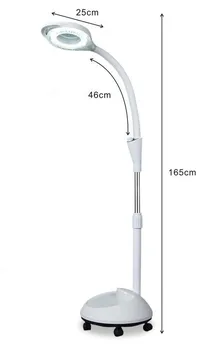

8xMagnifying LED Floor Lamp with Stand Flexible Adjustable Cold Light for Reading Medical Beauty Facial Steamer Salon Spa