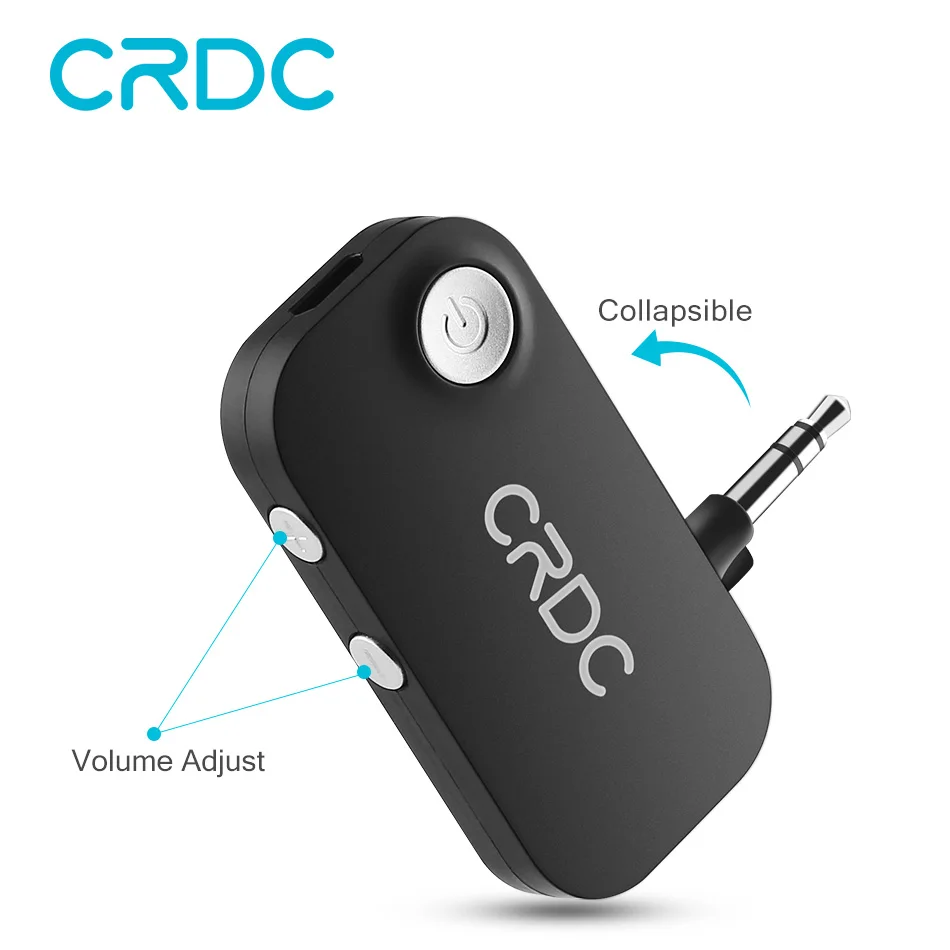 

Bluetooth Receiver CRDC 3.5mm Jack Music Bluetooth Audio Wireless Receiver Adapter Car Aux With Microphone For Speaker Headphone
