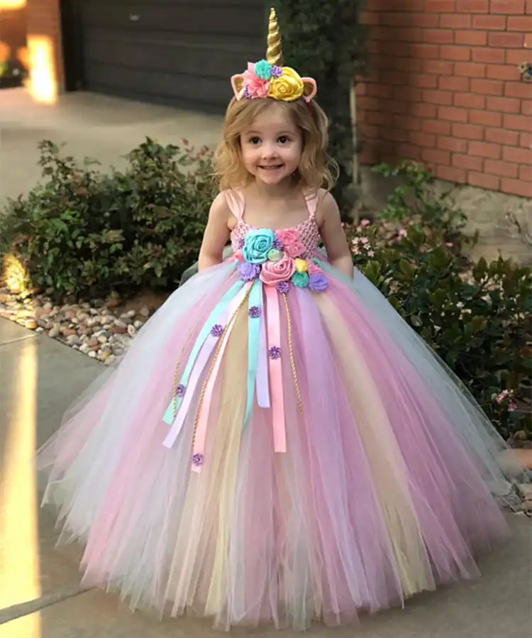 pastel tulle dress