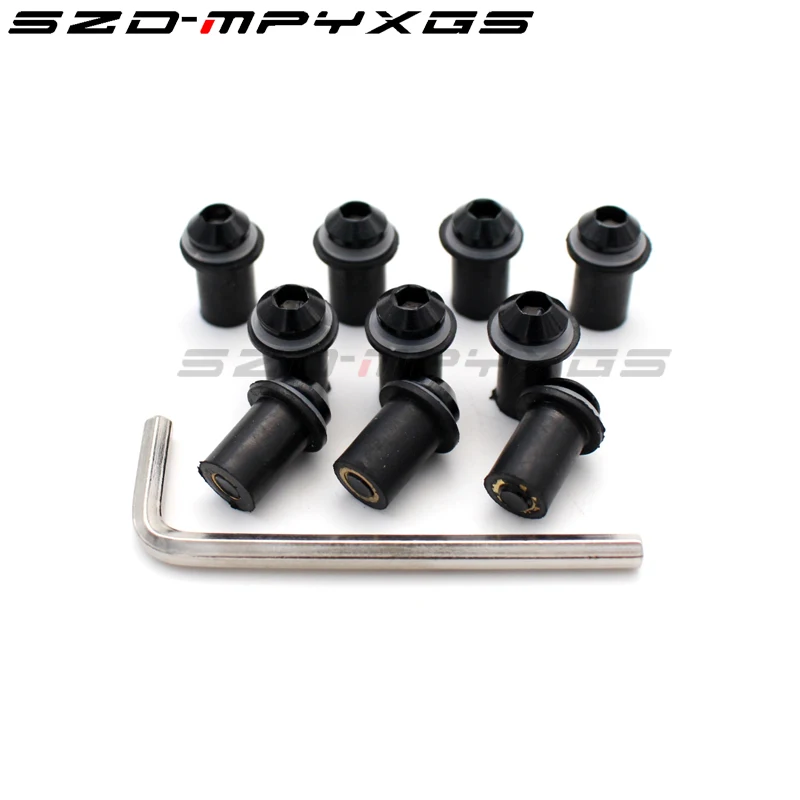 

10Ps Motorcycle 5mm Windscreen Windshield Bolts Screw Nut Fastener Kit For BMW S1000R F650GS R1200R LC K1200S F800R GS
