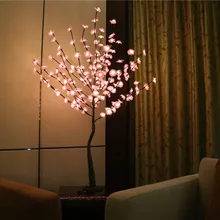 5" 160 светодиодный мини-розовый цветок дерево светильник с основой природа ствол Праздник год Свадьба Luminaria декоративные дерево свет