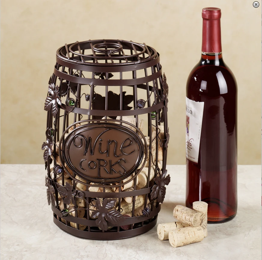 The creative wine corks rack wine bucket style and wine goblet glass
