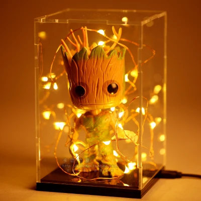 Дерево человек ребенок Grootted светодиодный светильник экшн-фигурка ребенок Groot лампа украшение комнаты ночной Светильник галактика модель игрушки подарки для детей - Цвет: grootted8