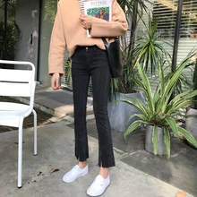 Женские джинсы клёш JUJULAND, рваные джинсы с высокой посадкой и плотным поясом, с расширенными к низу брючинами, большие размеры 573