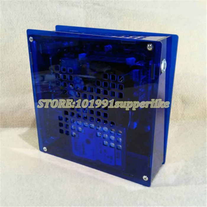 Simple transparent Mini-ITX Case Chassis HTPC computer case For Industrial control Motherboard