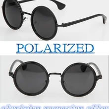 Oculos Masculino, поляризованные солнцезащитные очки, магниевый сплав, Ретро стиль, круглые, большие, очки, мужские, поляризационные, солнцезащитные очки, Uv400, для вождения