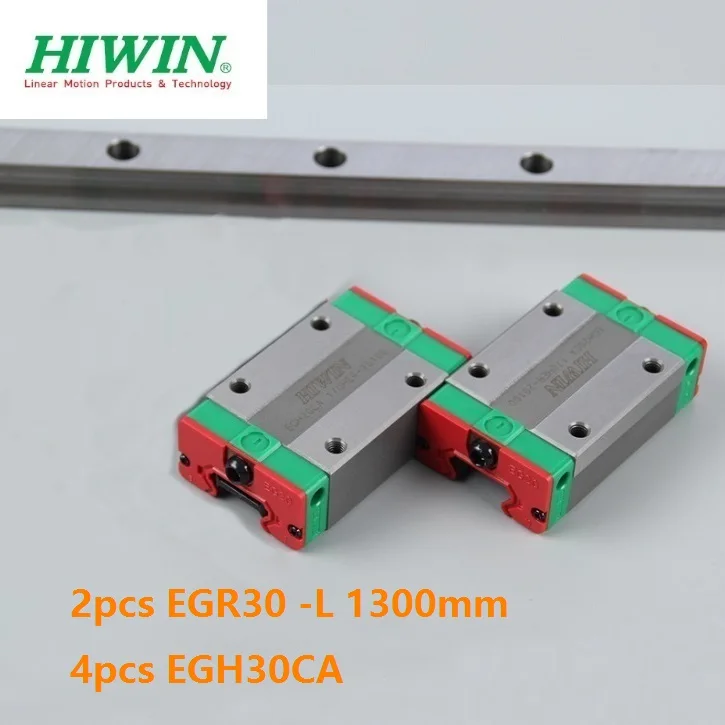 

2pcs origial Hiwin rail EGR30 -L 1300mm linear guide + 4pcs EGH30CA carriage blocks for CNC router