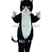 Черный и белый костюм талисмана кота Модный на заказ костюм тема косплей наборы мультфильм персонаж аниме карнавальный костюм нарядное платье
