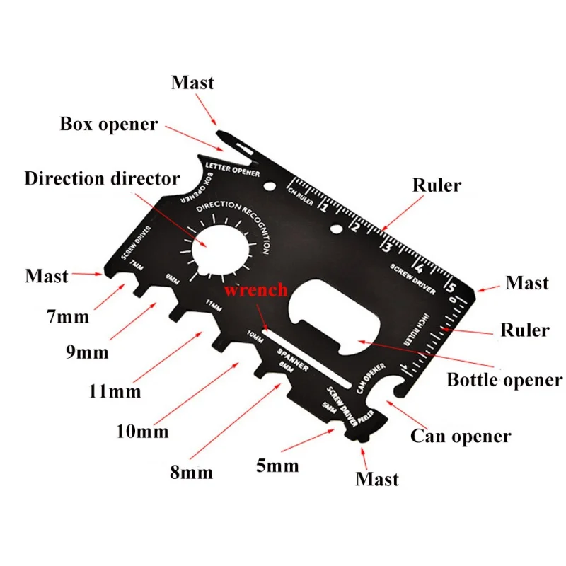 Карманный инструмент, многофункциональный нож, edc, для улицы, для бутылок, для выживания, карта передач, Многофункциональный гаджет, для кемпинга, открывалка, кошелек, набор