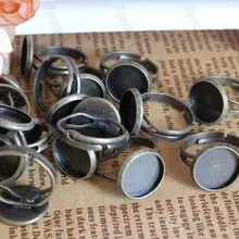 600 шт 10 мм красный лак накладка из античной бронзы Регулируемая основа для кольца белая фурнитура ювелирных изделий Аксессуары