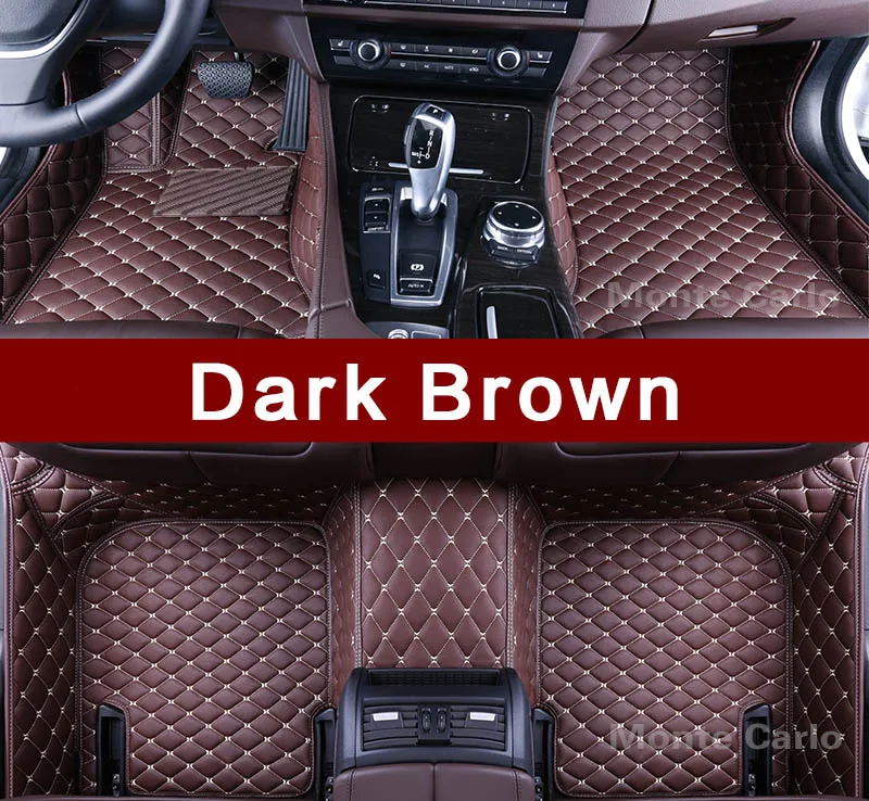 Автомобильные коврики на заказ для Mercedes Benz M ML GLE class W163 W164 W166 C292 coupe 63 AMG 350 400 450 500 ковры вкладыши - Название цвета: Dark Brown