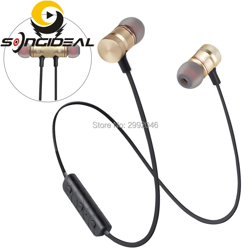 Songideal Невидимый устойчивое Bluetooth спортивные Наушники с микрофоном стерео аудио