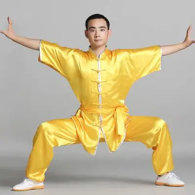 Китайская одежда с коротким рукавом wushu форма для кунг фу утренний тренировочный