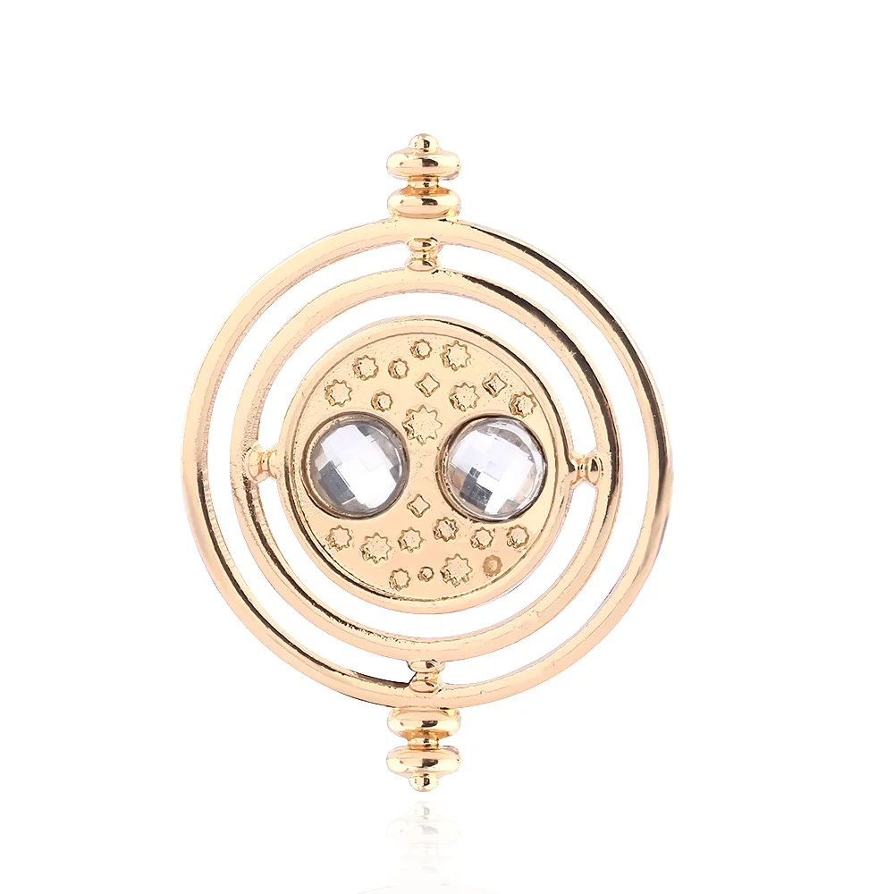 

Rongji jewelry movie Hogwarts Time Turner Brooches Deathly Hallows Badge always pin Fashion Jewelry Halloween gift