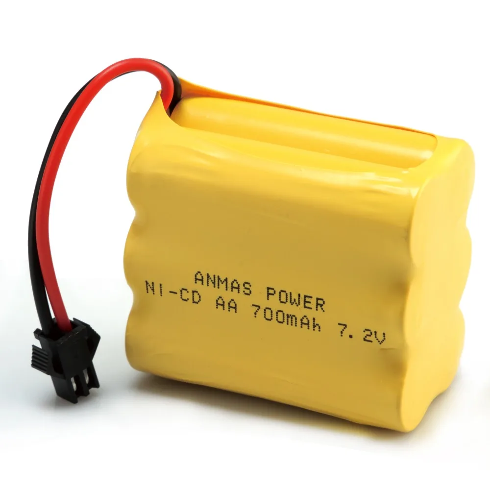 2 шт. Anmas Power 7 V 700mAh Ni Cd RC аккумуляторная батарея AA игрушечный автомобиль SM 2Pin