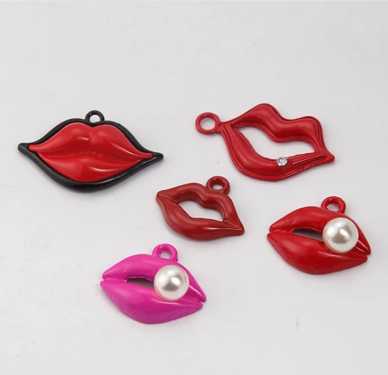 

Wholesale Women 15pcs/pack Vintage mixed Pearl Mouth Necklace Pendant Connector Jewelry Findings branches Charms Accessories