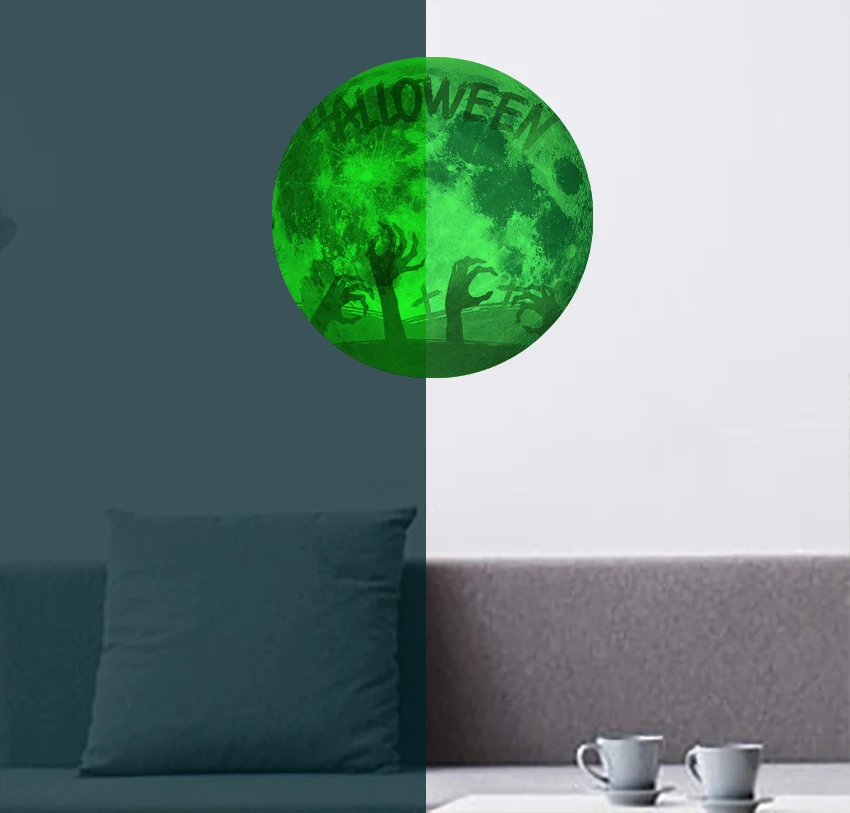 30cm 3D Halloween Fluorescent Wall Sticker Removable Glow In The Dark