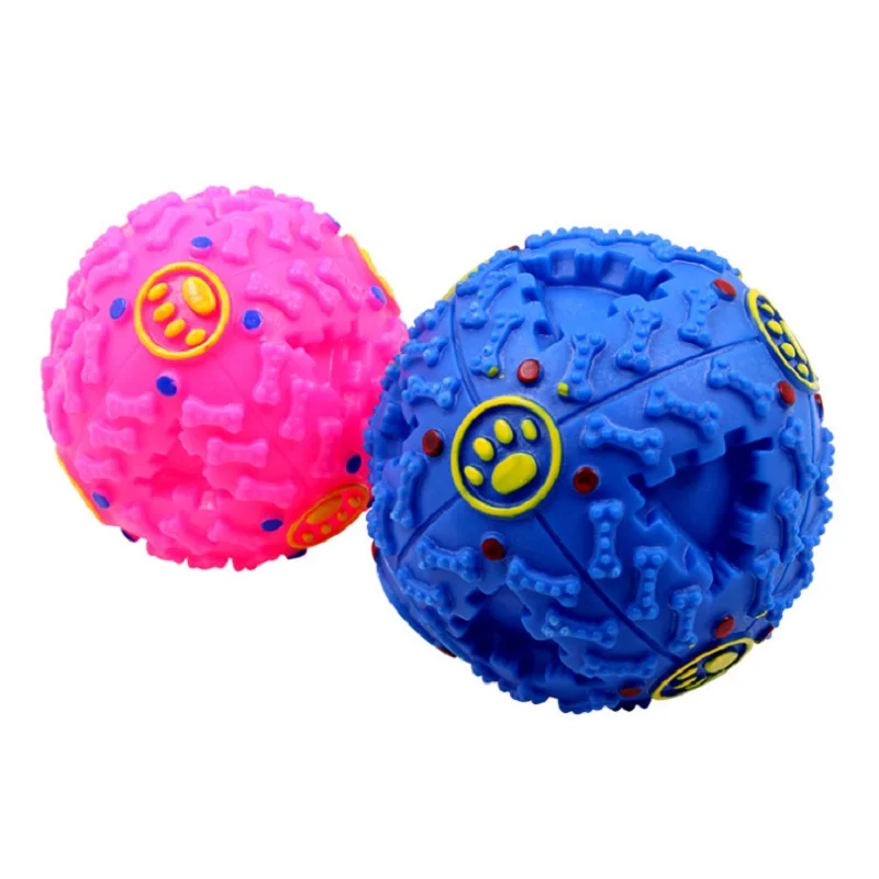 

Elastic Rubber Olives Ball Pet Dog Chew Interactive Snack Toy Dog Puppy Play Sound Ball Toy Pet Dog Molar Training Ball Toy Gift