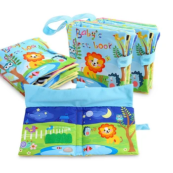 

Baby Toys Infant Kids Early Development Cloth Books Learning Education Unfolding Activity Books Stereoscopic Animals