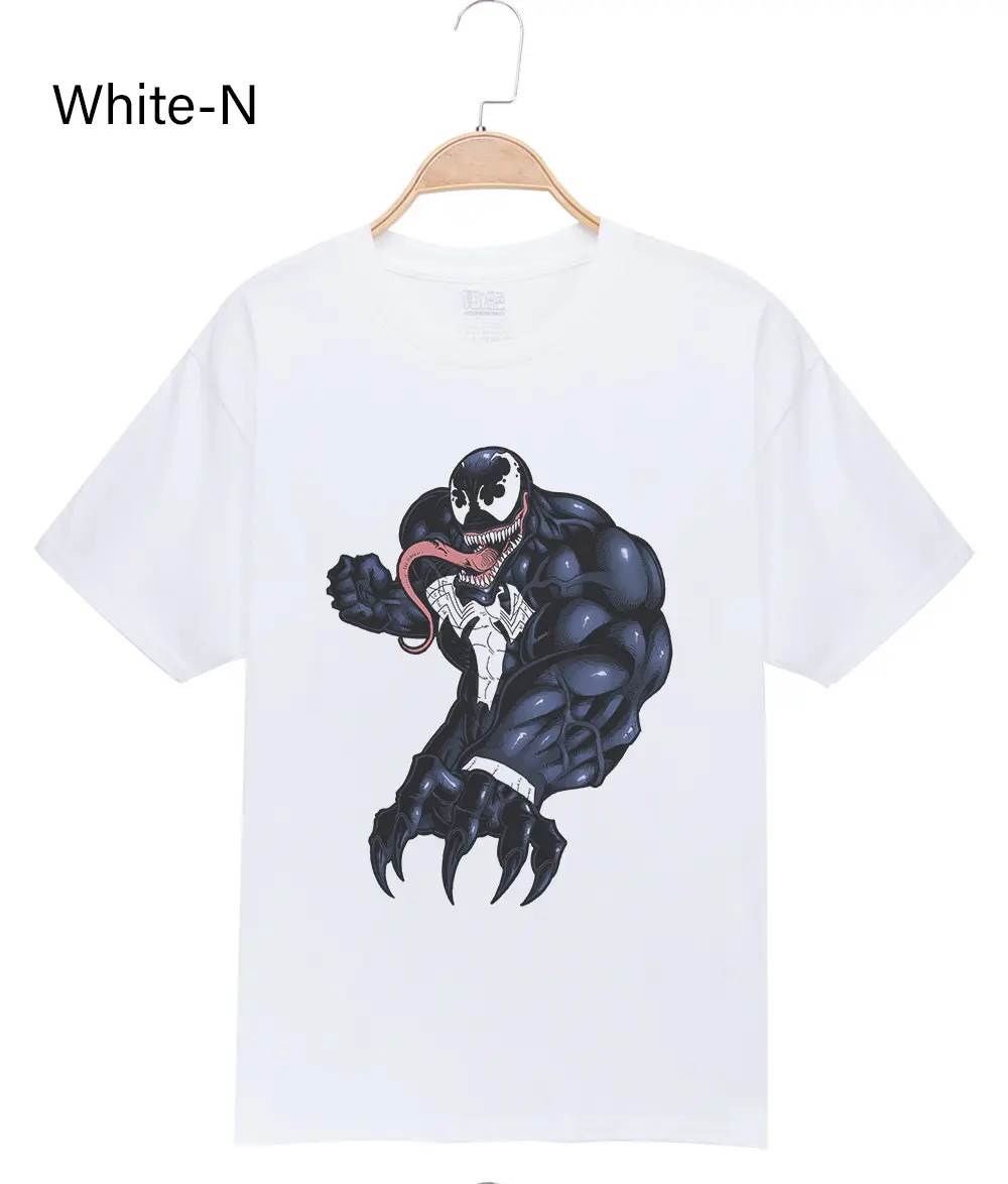Брендовая одежда г. Летняя футболка с супергероями крутая Мужская футболка с рисунком из мультфильма «лазание хладагента» хлопковые футболки с забавным принтом - Цвет: White N