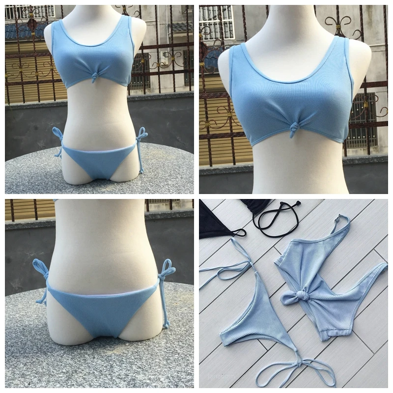 Tie front blue