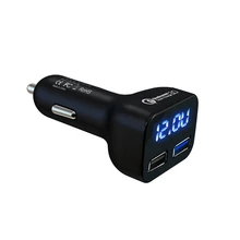 Carregador de carro de Carga Rápida 3.0 Display LED USB Carregador Rápido Para IPhone Xiaomi Huawei Samsung S9 S8 QC 3.0 USB carregador de carro