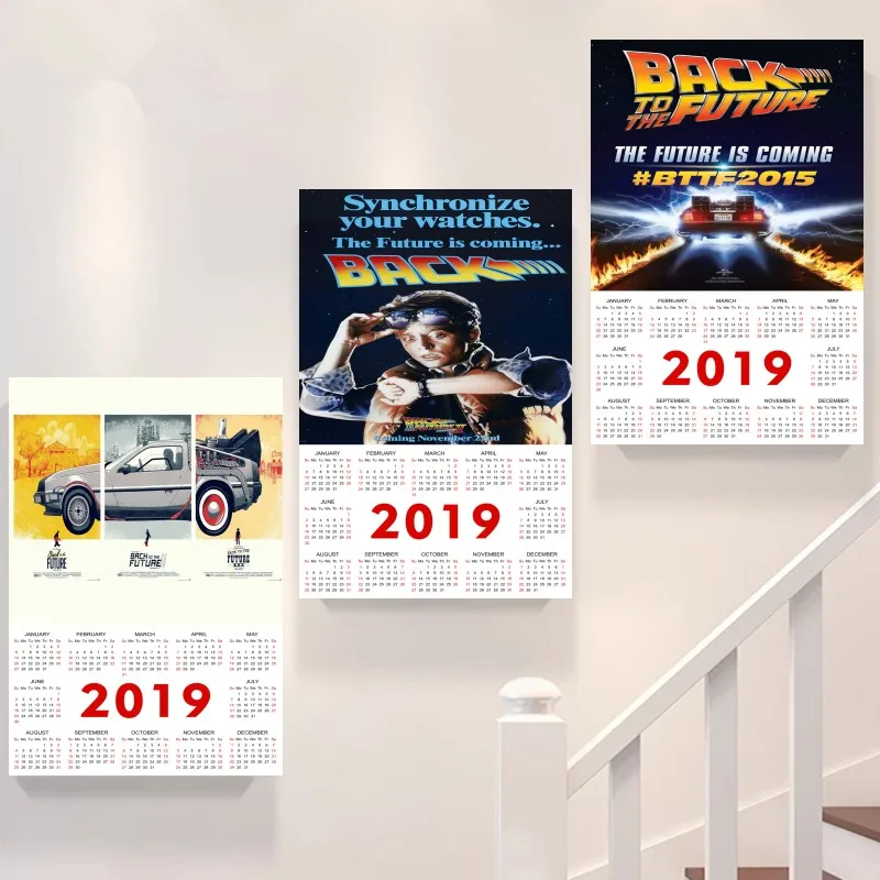 

Sci - fi Back to The Future Film Propaganda Poster calendar Decorative DIY Wall Canvas becomes The Home Bar Art Posters Decor