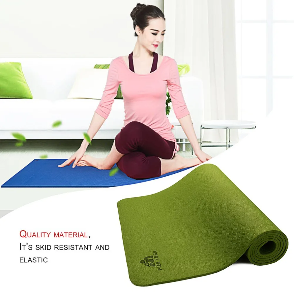 

PIERYOGA Yoga Mat For Beginners Anti Slip Lose Weight sport mat non slip fitness mat with yoga rope gym professional mats