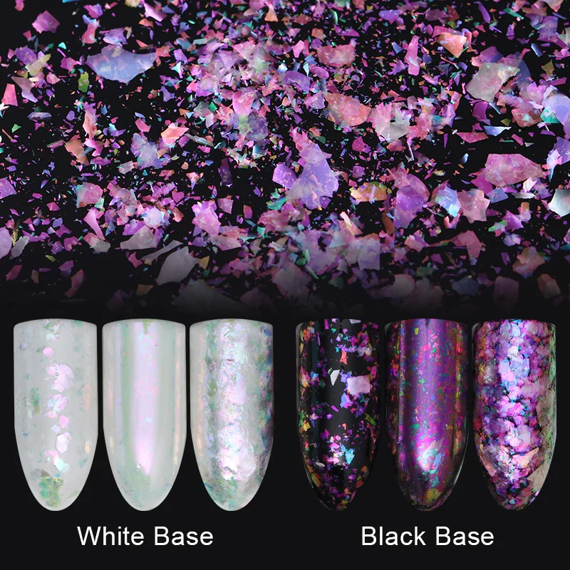 

BORN PRETTY 0.15g Chameleon Transparent Nail Sequins Iridescent Flakes Glitter Manicure Nail Art Tips Decorations