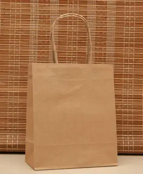 

fashion protable kraft paper gift bags with handle shopping bags for festival wedding birthday paety gift package 10pcs/lot