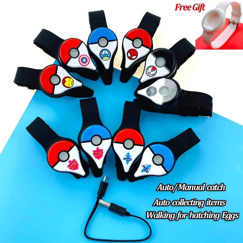 

Wholesales for Auto/Manual switch Catch Bluetooth Bracelet For Pokemon GO Plus with Rechargeable battery inside Dropshipping