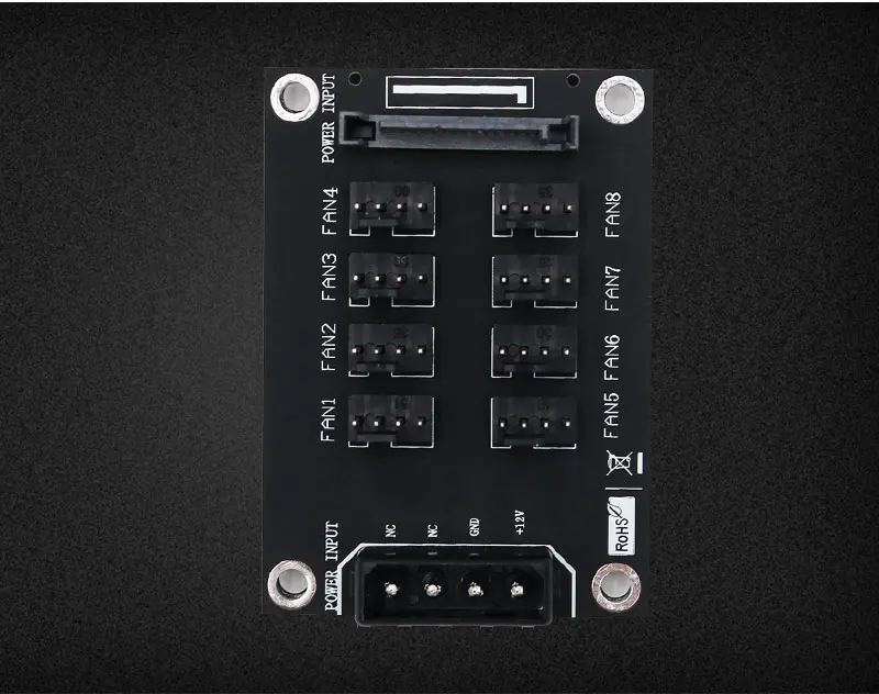 HL компьютер 12 В в мини контроллер вентилятора 4Pin и SATA 15Pin до 8 интерфейс 4Pin разветвитель вентилятора концентратор для рабочего стола rgb процессор вентилятор высокое качество