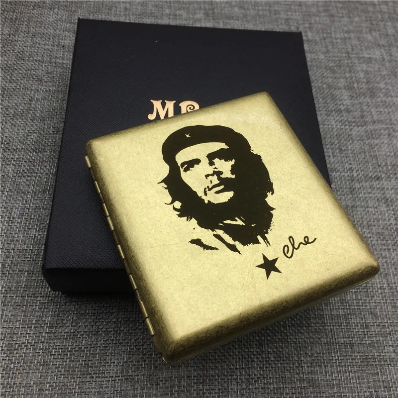 Персонализированные Летающий орел медный футляр для сигарет мужские металлические сигареты коробки лазерная гравировка коробка для хранения дыма Орел - Цвет: Che Guevara