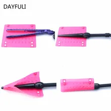 Плоский железный Дорожный Чехол, термостойкий силиконовый коврик, выпрямитель для волос, щипцы для завивки, анти-нагрев, коврики