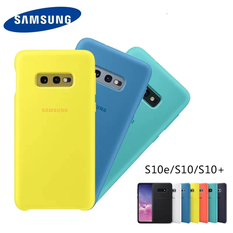 

Samsung S10 Original Cover Soft TPU Smooth Cover Silicone Full Back Case Capa Galaxy S10 Plus S10 + S10E Dirt-resistant Luxury
