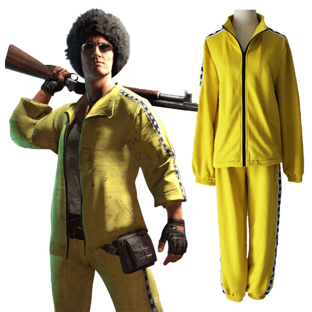 Костюм для косплея Для PUBG Playerunknown's Battlegrounds желтое спортивное пальто с