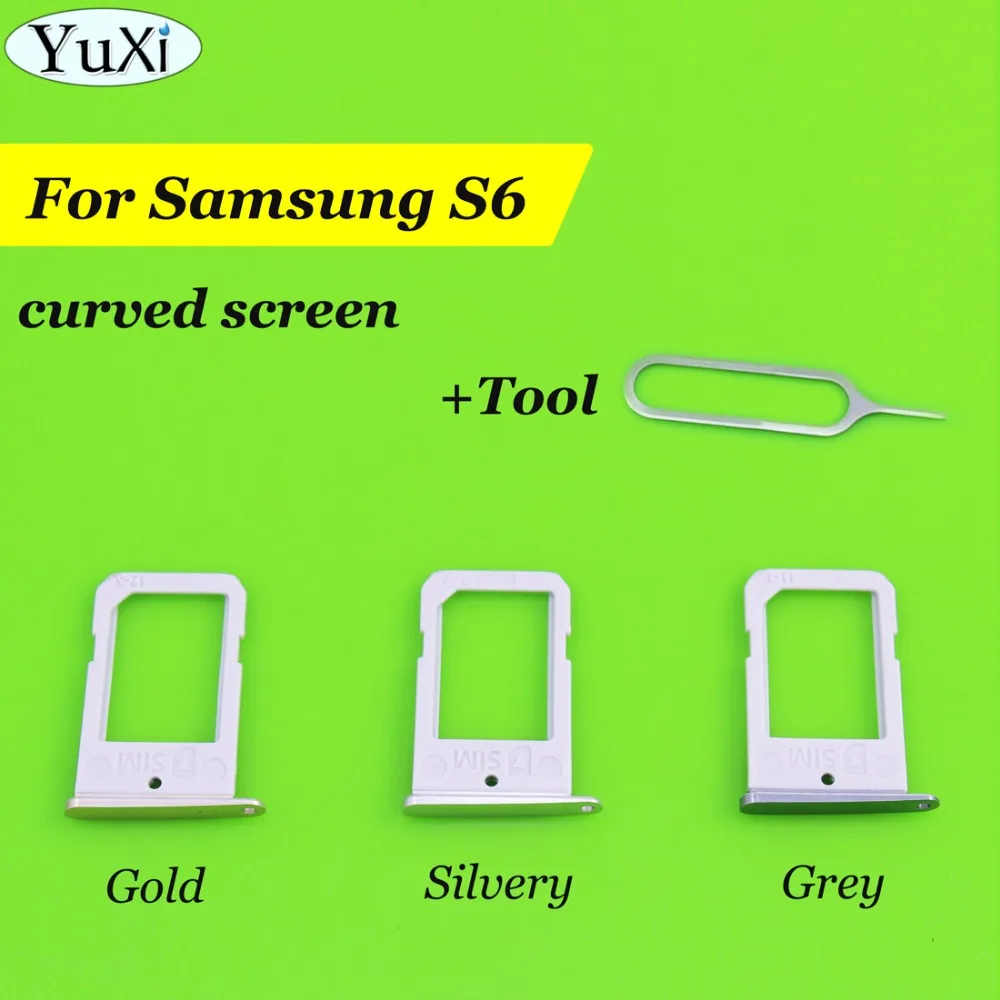 YuXi 1 шт запасные части для Samsung Galaxy S6 edge G9250 G925F лоток со слотом сим карты держатель