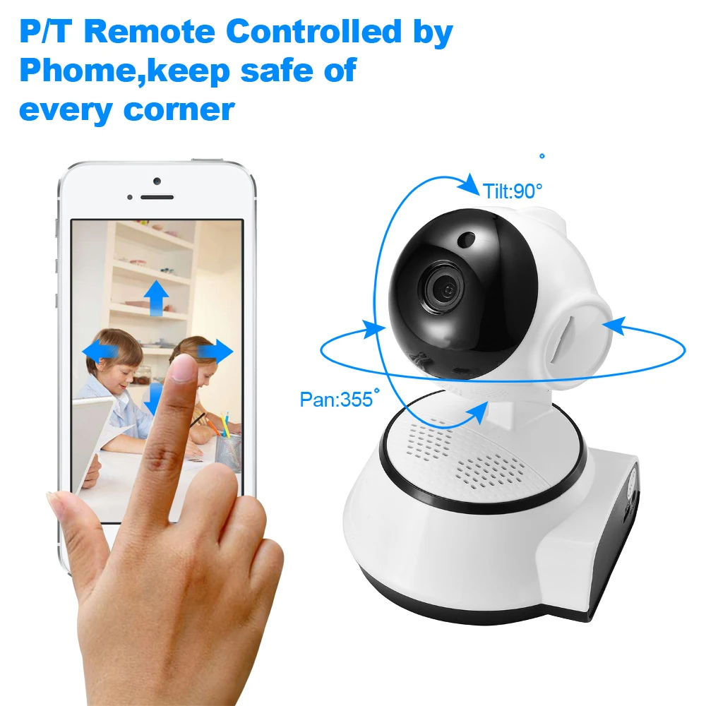 Мини камера Hamrolte 720P Wi Fi IP ночное видение двусторонняя аудиосвязь обнаружение