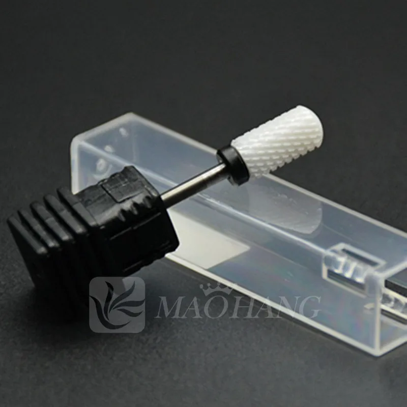 

High Quality 1pcs Nail drill 3/32'' ( XC ) nail salon electric tools White Ceramic nail Bits drill bit files