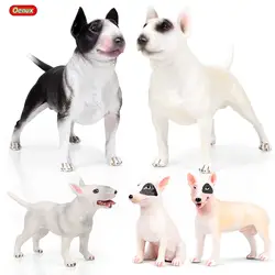 Oenux 5 шт. прекрасный Британский бультерьер семья фигурки щенок собака животные фигурка-модель ПВХ Коллекция реалистичные детские игрушки