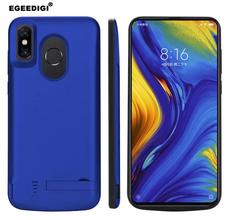 

Egeedigi 5000mAh Fast Charging Backup Power Bank Phone Cover Case For Xiaomi Mix3 Mix 3 Battery Charge Case With Stand Holder