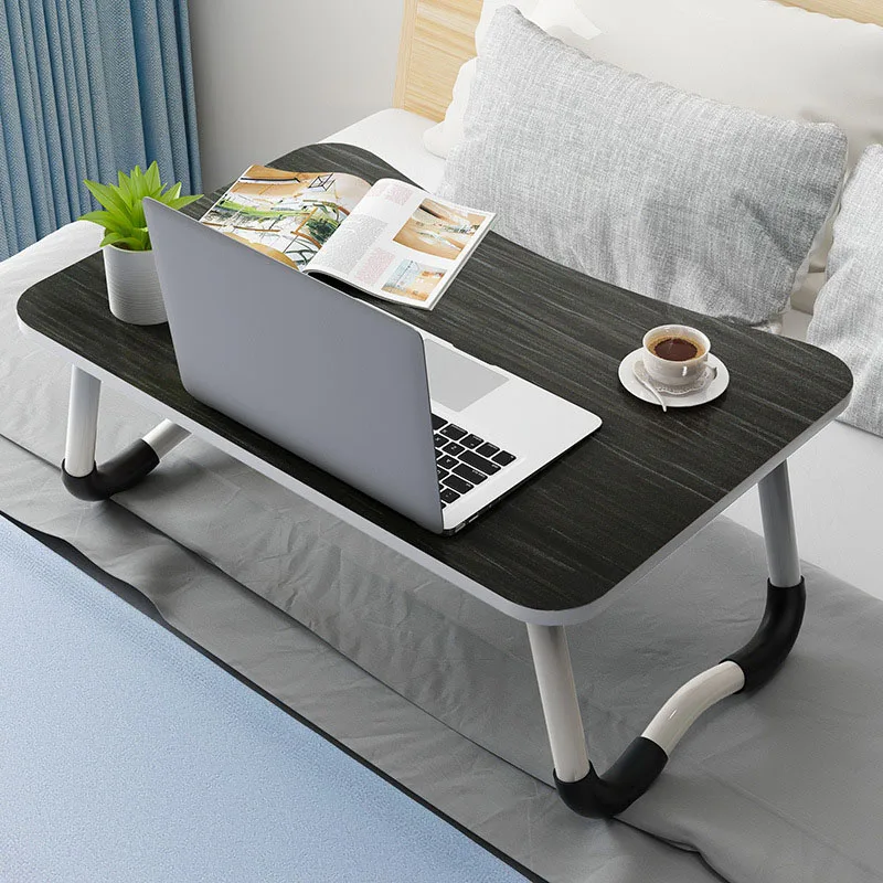  Wooden folding Laptop table office desk Bed computer desk Small book desk Childrens drawing table b
