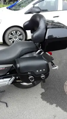 Мотоциклетная Боковая Сумка из искусственной кожи седловые сумки для Honda Yamaha Suzuki