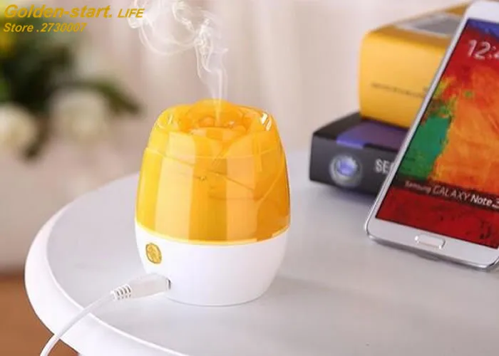 

Cute Rose Design Mini USB Car Air Humidifier LED Light Essential Oil Aroma Diffuser Aromatherapy Home Office Mist Maker Fogger