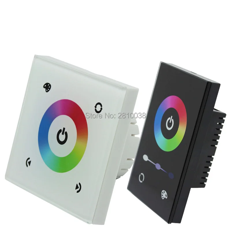

2 pcs/lot 3 channels RGB led controller EU/US led rgb controller Full color DC 12-24 V touch panel rgb lamp controller
